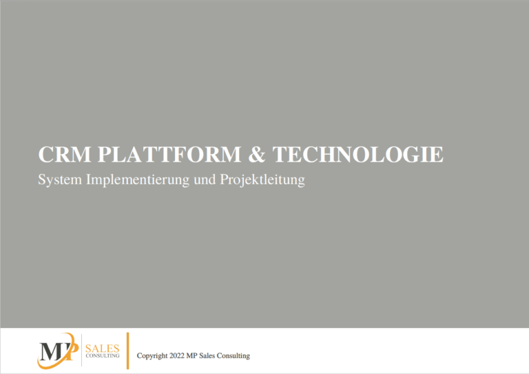 CRM Beratung - CRM Plattform und Technologie - System Implementierung und Projektmanagement